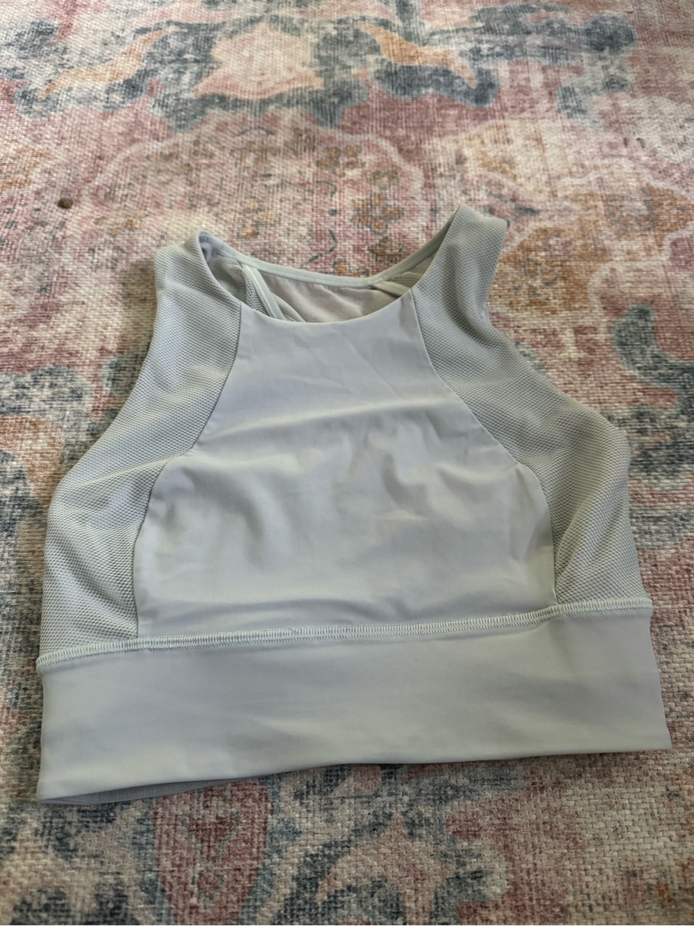 Light Gray High Neck Sports Bra